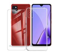 KJYF Fundas para Cubot Note 7 (5.5 Pulgadas) + Protectores de Pantalla in Cristal Templado HD, Flexible Case Caso Cover Transparente TPU Silicona - Transparente