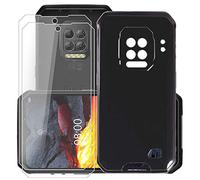 KJYF Fundas para Ulefone Armor 9 (6.3") + 2 Piezas Protectores de Pantalla in Cristal Templado HD, Case Caso Cover Negro TPU Silicona para Ulefone Armor 9 - Negro