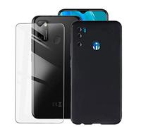 KJYF Fundas para Ulefone Note 9P (6.52") + Protectores de Pantalla in Cristal Templado HD, Flexible Case Caso Cover Negro TPU Silicona para Ulefone Note 9P - Negro