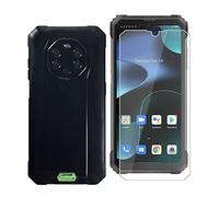 KJYF para Blackview BL8800 Pro Funda + Cristal Templado, Negro Suave Silicona Cover TPU Carcasa Case Vidrio Templado Protector para Blackview BL8800 Pro (6,58") - Negro