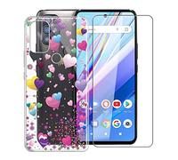 KJYF Para BLU G91 Pro Funda, 1 Piezas Cristal Templado, Transparente Anti-Arañazo Silicona TPU Carcasa y Vidrio Templado Película para BLU G91 Pro (6.7") - Globo romantico