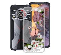 KJYF para Cubot Kingkong 9 Funda, Ultrafino a Prueba de Golpes Estuche Protectora Case con Otación de 360° Anillo Función de Soporte Carcasa para Cubot Kingkong 9 (6.58") - Flor de Pera