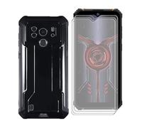 KJYF para Hotwav W10 Pro Funda + 3 Piezas Cristal Templado, Negro Suave Silicona Cover TPU Carcasa Case Vidrio Templado Protector para Hotwav W10 Pro (6.53") - Negro