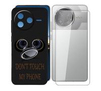 KJYFOANI Funda + 1 Piezas Cristal Templado para Xiaomi Poco F7 Pro (6.67"), con Otación de 360° Anillo Función de Soporte Carcasa + Protector Pantalla para - No toques