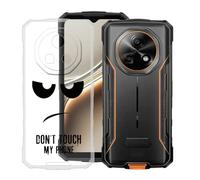 KJYFOANI Funda para Doogee Fire 5 (6.60"), Ultrafino TPU Estuche Protector, Transparente Bumper Cover Suave Silicona Case, Anti-Arañazos Cáscara para - No me toques