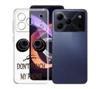 KJYFOANI Funda para Doogee Note 56 Plus (6.56"), Ultrafino TPU Estuche Protector, Transparente Bumper Cover Suave Silicona Case, Anti-Arañazos Cáscara para - No me toques A