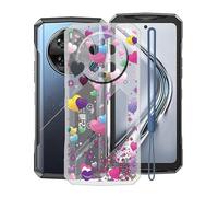 KJYFOANI Funda para Doogee V40 Pro (6.78"), Anticolisión Duradera Suave Silicona TPU Case Caso Transparente Anti-amarilleo Protectora Carcasa para Doogee V40 Pro - Globo Rosa