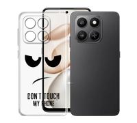 KJYFOANI Funda para Honor 400 Smart (6.77"), Ultrafino TPU Estuche Protector, Transparente Bumper Cover Suave Silicona Case, Anti-Arañazos Cáscara para - No me toques
