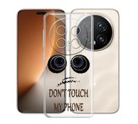 KJYFOANI Funda para Honor Magic8 Pro (6.71"), Ultrafino TPU Estuche Protector, Transparente Bumper Cover Suave Silicona Case, Anti-Arañazos Cáscara para - No me toques A