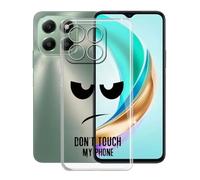 KJYFOANI Funda para Honor X6b Plus (6.56"), Ultrafino TPU Estuche Protector, Transparente Bumper Cover Suave Silicona Case, Anti-Arañazos Cáscara para - No me toques