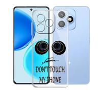 KJYFOANI Funda para Honor X8d (6.77"), Ultrafino TPU Estuche Protector, Transparente Bumper Cover Suave Silicona Case, Anti-Arañazos Cáscara para - No me toques A