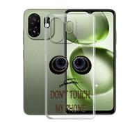 KJYFOANI Funda para Itel A100C (6.60"), Ultrafino TPU Estuche Protector, Transparente Bumper Cover Suave Silicona Case, Anti-Arañazos Cáscara para - No me toques A