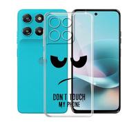 KJYFOANI Funda para Motorola Moto G100 (6.72"), Ultrafino TPU Estuche Protector, Transparente Bumper Cover Suave Silicona Case, Anti-Arañazos Cáscara para - No me toques