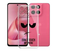 KJYFOANI Funda para Motorola Moto G57 Power (6.72"), Ultrafino TPU Estuche Protector, Transparente Bumper Cover Suave Silicona Case, Anti-Arañazos Cáscara para - No me toques