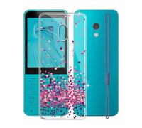 KJYFOANI Funda para Nokia 235 4G 2024 (2.80"), Anticolisión Duradera Suave Silicona TPU Case Caso Transparente Anti-amarilleo Protectora Carcasa para Nokia 235 4G 2024 - Amor Rosa