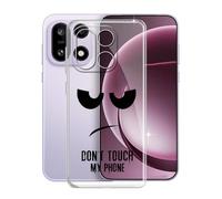 KJYFOANI Funda para OnePlus 15 (6.78"), Ultrafino TPU Estuche Protector, Transparente Bumper Cover Suave Silicona Case, Anti-Arañazos Cáscara para - No me toques