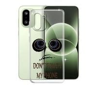 KJYFOANI Funda para OnePlus Ace 6T (6.83"), Ultrafino TPU Estuche Protector, Transparente Bumper Cover Suave Silicona Case, Anti-Arañazos Cáscara para - No me toques A