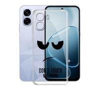 KJYFOANI Funda para OPPO A6c (6.75"), Ultrafino TPU Estuche Protector, Transparente Bumper Cover Suave Silicona Case, Anti-Arañazos Cáscara para - No me toques