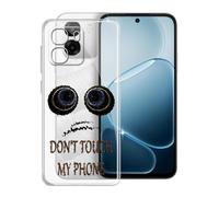 KJYFOANI Funda para OPPO A6i+ 5G (6.75"), Ultrafino TPU Estuche Protector, Transparente Bumper Cover Suave Silicona Case, Anti-Arañazos Cáscara para - No me toques A