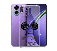 KJYFOANI Funda para OPPO K13 Turbo Pro (6.80"), Ultrafino TPU Estuche Protector, Transparente Bumper Cover Suave Silicona Case, Anti-Arañazos Cáscara para - No me toques A