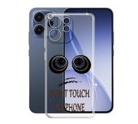 KJYFOANI Funda para OPPO Reno15 F (6.57"), Ultrafino TPU Estuche Protector, Transparente Bumper Cover Suave Silicona Case, Anti-Arañazos Cáscara para - No me toques A