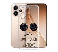 KJYFOANI Funda para OPPO Reno15 Pro (6.78"), Ultrafino TPU Estuche Protector, Transparente Bumper Cover Suave Silicona Case, Anti-Arañazos Cáscara para - No me toques A