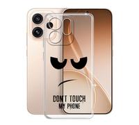 KJYFOANI Funda para OPPO Reno15 Pro MAX (6.78"), Ultrafino TPU Estuche Protector, Transparente Bumper Cover Suave Silicona Case, Anti-Arañazos Cáscara para - No me toques