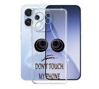 KJYFOANI Funda para OPPO Reno15 Pro Mini (6.32"), Ultrafino TPU Estuche Protector, Transparente Bumper Cover Suave Silicona Case, Anti-Arañazos Cáscara para - No me toques A