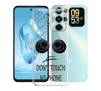 KJYFOANI Funda para Oukitel C68 Plus (7.20"), Ultrafino TPU Estuche Protector, Transparente Bumper Cover Suave Silicona Case, Anti-Arañazos Cáscara para - No me toques A