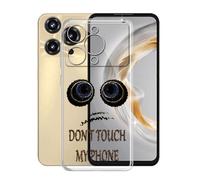 KJYFOANI Funda para Oukitel C69 (7.20"), Ultrafino TPU Estuche Protector, Transparente Bumper Cover Suave Silicona Case, Anti-Arañazos Cáscara para - No me toques A