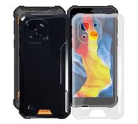 KJYFOANI Funda para Oukitel WP32 (5.93"), Negro + Transparente Ultra Delgado Suave Silicona TPU Case, Anti-Rasguño Anti-Choques Protector Carcasa para Oukitel WP32 - [2 Paquetes]