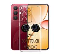 KJYFOANI Funda para Realme 15x 5G (6.80"), Ultrafino TPU Estuche Protector, Transparente Bumper Cover Suave Silicona Case, Anti-Arañazos Cáscara para - No me toques A