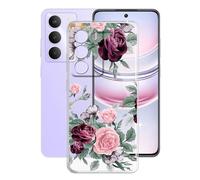 KJYFOANI Funda para Realme C73 (6.67"), Ultrafino TPU Estuche Protector, Transparente Bumper Cover Suave Silicona Case, Anti-Arañazos Cáscara para - Rose Flower