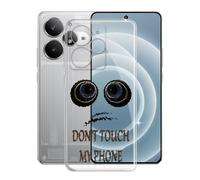 KJYFOANI Funda para Realme Neo7 Turbo (6.80"), Ultrafino TPU Estuche Protector, Transparente Bumper Cover Suave Silicona Case, Anti-Arañazos Cáscara para - No me toques A