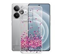 KJYFOANI Funda para Realme Neo7 Turbo (6.80"), Ultrafino TPU Estuche Protector, Transparente Bumper Cover Suave Silicona Case, Anti-Arañazos Cáscara para - Corazoncito