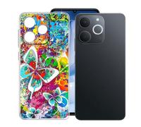 KJYFOANI Funda para Realme Note 70 (6.74"), Ultrafino TPU Estuche Protector, Transparente Bumper Cover Suave Silicona Case, Anti-Arañazos Cáscara para - Libertad de Colores