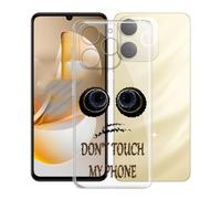 KJYFOANI Funda para Realme Note 70T (6.74"), Ultrafino TPU Estuche Protector, Transparente Bumper Cover Suave Silicona Case, Anti-Arañazos Cáscara para - No me toques A