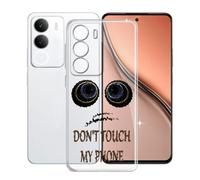KJYFOANI Funda para Realme P3 Lite 4G (6.67"), Ultrafino TPU Estuche Protector, Transparente Bumper Cover Suave Silicona Case, Anti-Arañazos Cáscara para - No me toques A