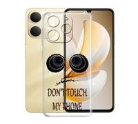 KJYFOANI Funda para Realme P4 Lite (6.74"), Ultrafino TPU Estuche Protector, Transparente Bumper Cover Suave Silicona Case, Anti-Arañazos Cáscara para - No me toques A