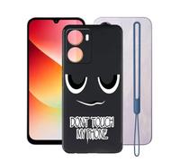 KJYFOANI Funda para Redmi 15A 5G Carcasa (6.9"), Ultra- Fina Suave Silicona TPU Case Negro Antivibración Bumper Cover Antiarañazos Tapa - No me toques u