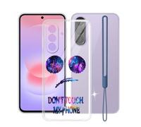 KJYFOANI Funda para Samsung Galaxy A27 5G Cover (6.7"), Transparente Suave Silicona TPU Protector Case Anti-Arañazos,Antigolpes Bumper Carcasa - No me toques