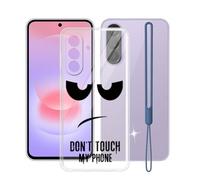 KJYFOANI Funda para Samsung Galaxy A27 5G Cover (6.7"), Transparente Suave Silicona TPU Protector Case Anti-Arañazos,Antigolpes Bumper Carcasa - No me toques D