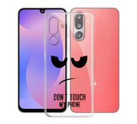 KJYFOANI Funda para Samsung Galaxy F36 (6.70"), Ultrafino TPU Estuche Protector, Transparente Bumper Cover Suave Silicona Case, Anti-Arañazos Cáscara para - No me toques