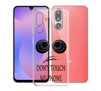 KJYFOANI Funda para Samsung Galaxy F36 (6.70"), Ultrafino TPU Estuche Protector, Transparente Bumper Cover Suave Silicona Case, Anti-Arañazos Cáscara para - No me toques A