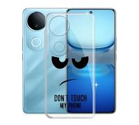 KJYFOANI Funda para Vivo iQOO Z10R (6.77"), Ultrafino TPU Estuche Protector, Transparente Bumper Cover Suave Silicona Case, Anti-Arañazos Cáscara para - No me toques
