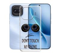 KJYFOANI Funda para Vivo iQOO Z11 Turbo (6.59"), Ultrafino TPU Estuche Protector, Transparente Bumper Cover Suave Silicona Case, Anti-Arañazos Cáscara para - No me toques A