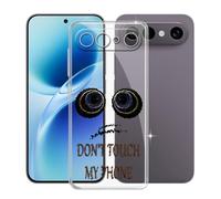KJYFOANI Funda para Vivo S50 Pro Mini (6.31"), Ultrafino TPU Estuche Protector, Transparente Bumper Cover Suave Silicona Case, Anti-Arañazos Cáscara para - No me toques A