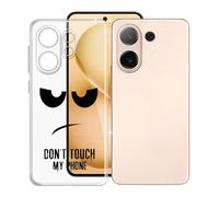 KJYFOANI Funda para Vivo V60 (6.67"), Ultrafino TPU Estuche Protector, Transparente Bumper Cover Suave Silicona Case, Anti-Arañazos Cáscara para - No me toques