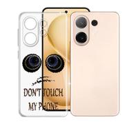 KJYFOANI Funda para Vivo V60 (6.67"), Ultrafino TPU Estuche Protector, Transparente Bumper Cover Suave Silicona Case, Anti-Arañazos Cáscara para - No me toques A