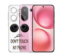 KJYFOANI Funda para Vivo X200 FE (6.31"), Ultrafino TPU Estuche Protector, Transparente Bumper Cover Suave Silicona Case, Anti-Arañazos Cáscara para - No me toques A